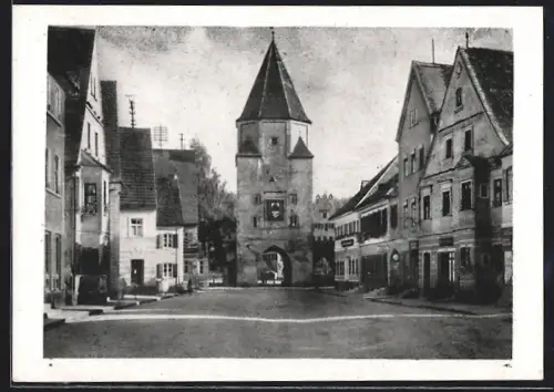 AK Aichach, Hauptstrasse mit unterem Tor