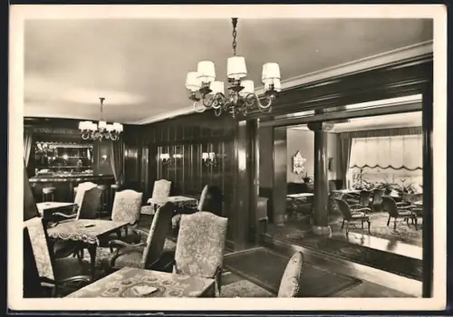 AK Ettlingen, Hotel Erbprinz, Aufenthaltsraum