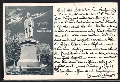 AK Berlin-Schöneberg, Denkmal Kaiser Wilhelm I.