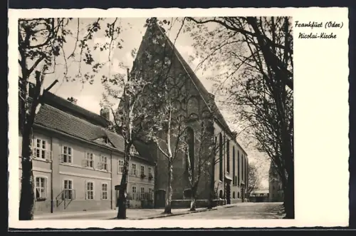 AK Frankfurt /Oder, Partie an der Nicolai-Kirche