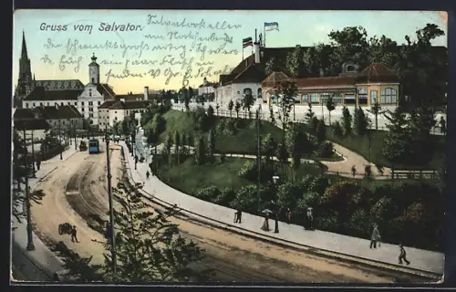 AK München-Au, Gasthof Salvatorkeller, Hochstrasse 77