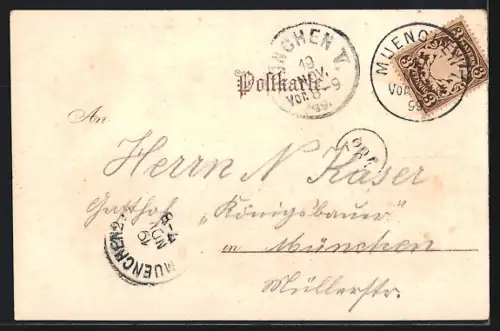 AK München, Blick auf die Prinz Regenten Brücke