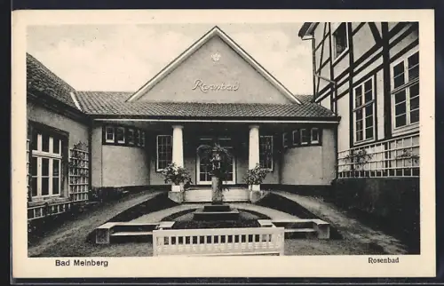 AK Bad Meinberg, im Hof des Rosenbads