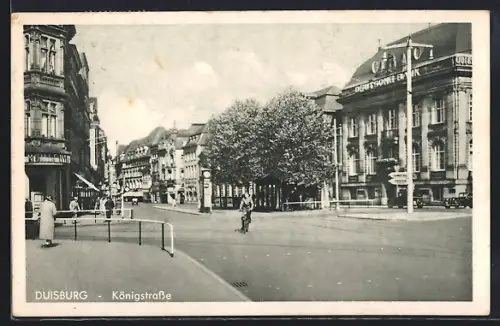 AK Duisburg, Königstrasse, Deutsche Bank