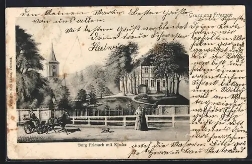 AK Friesack, Burg, Kirche
