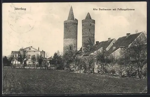 AK Jüterbog, Alte Stadtmauer, Festungstürme