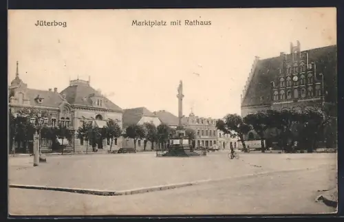 AK Jüterbog, Marktplatz mit Rathaus