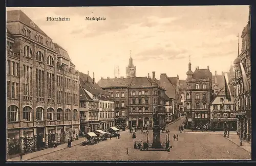 AK Pforzheim, Marktplatz
