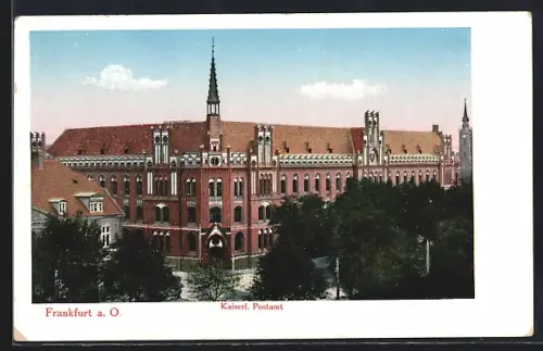 AK Frankfurt a. O., Kaiserliches Postamt