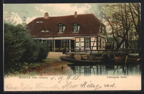AK Buckow /Märk. Schweiz, Pritzhagener Mühle
