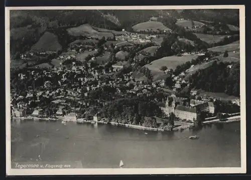 AK Tegernsee, Ansicht vom Flugzeug aus
