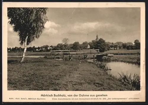 AK Märkisch Buchholz, Von der Dahme aus gesehen
