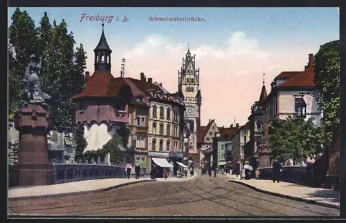 AK Freiburg i. B., Schwabentorbrücke