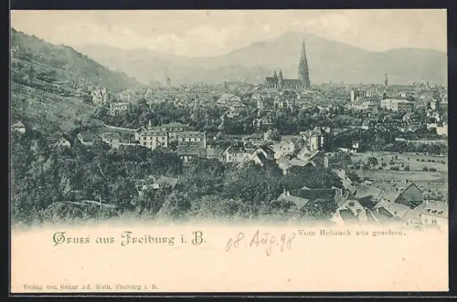 AK Freiburg i. B., Münster vom Hebsack aus gesehen