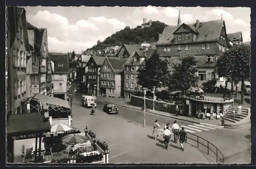 AK Biedenkopf a. d. Lahn, Hainstrasse, Burg, Stadtansicht
