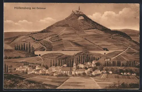 AK Hülfensberg bei Geismar, Bergansicht mit Wallfahrtskirche