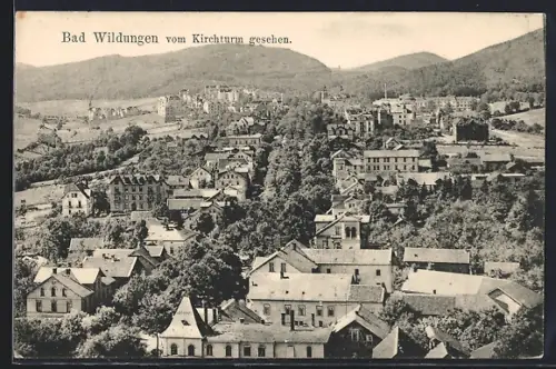 AK Bad Wildungen, Stadtansicht vom Kirchturm gesehen