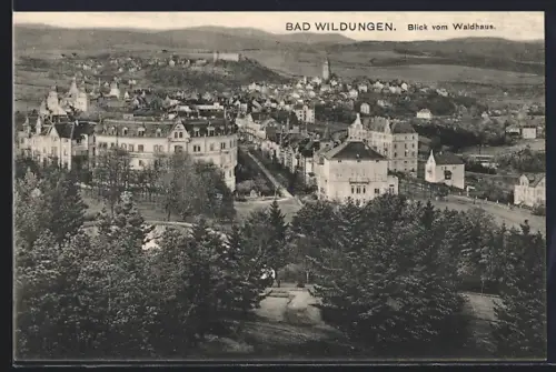 AK Bad Wildungen, Blick vom Waldhaus