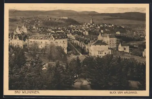 AK Bad Wildungen, Blick vom Waldhaus