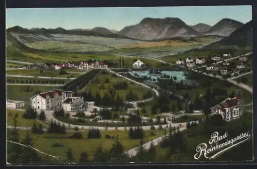 AK Bad Reinhardsquelle, Kurpark, Badehaus, Landschaftspanorama