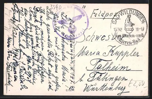 AK Bad Wildungen, Fürstenhof, Brunnenanlage