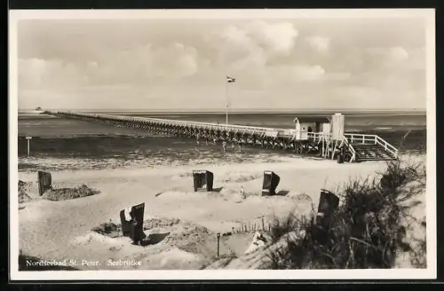 AK St. Peter / Nordsee, Seebrücke