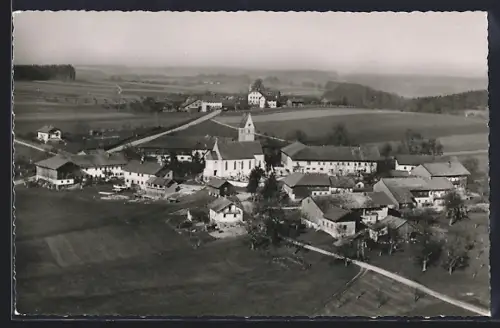 AK Dorfen / Assling, Ortsansicht mit Kirche