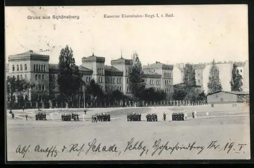 AK Schöneberg, Kaserne Eisenbahn-Regt 1, I. Batl