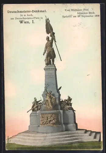 AK Wien, Deutschmeister-Denkmal am Deutschmeister-Platz