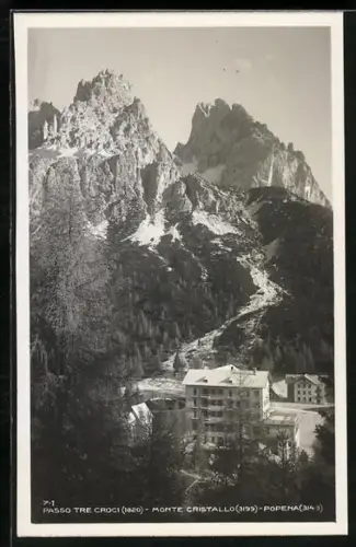 AK Passo Tre Croci, Monte Cristallo und Popena