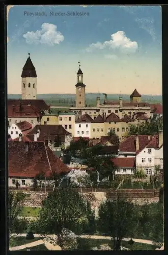 AK Freystadt, Teilansicht der Stadt