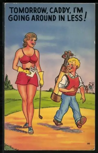 AK Golfer und Frau in Bikini