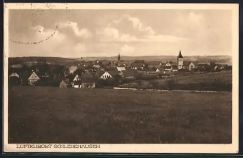 AK Schledehausen / Bissendorf, Panorama von der Wiese aus