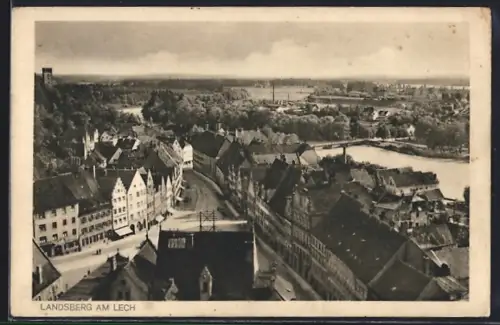 AK Landsberg / Lech, Blick auf den Ort