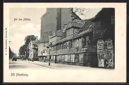 AK Alt-Hamburg, Strasse Bei den Hütten