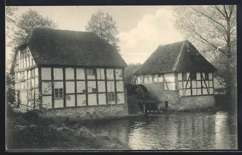 AK Schledehausen / Bissendorf, Partie mit Mühle