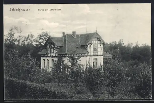 AK Schledehausen / Bissendorf, Partie am Sanatorium