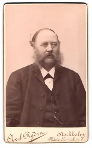 Fotografie Axel Rydin, Stockholm, Mäster Samuelsg. 33, Porträt eines Herrn