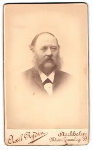 Fotografie Axel Rydin, Stockholm, Mäster Samuelsg. 39, Porträt eines Herrn