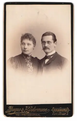 Fotografie Benque & Kindermann, Hamburg, Esplanade 2, Porträt eines Paares