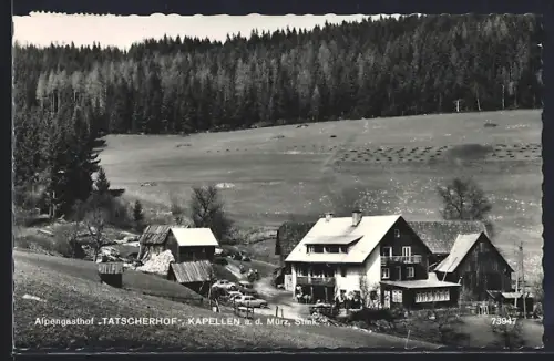 AK Kapellen / Mürz, Blick zum Gasthaus Tatscherhof
