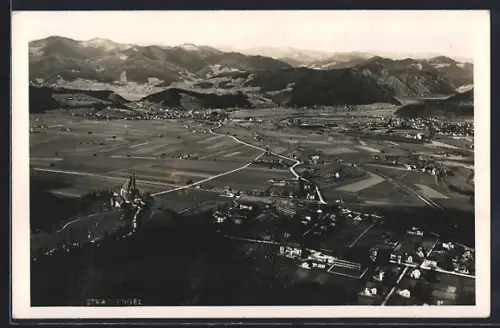AK Strassengel, Ortsansicht aus der Vogelschau