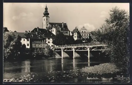 AK Frohnleiten /Steiermark, Teilansicht mit Kirche