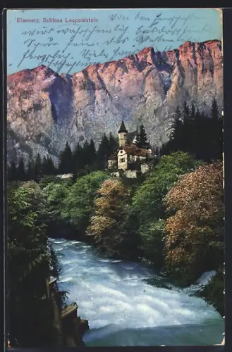 AK Eisenerz, Schloss Leopoldstein vom Fluss aus