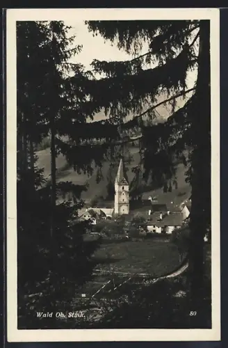 AK Wald, Teilansicht vom Waldrand aus