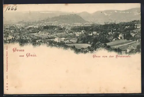 AK Graz, Teilansicht von der Hilmwarte