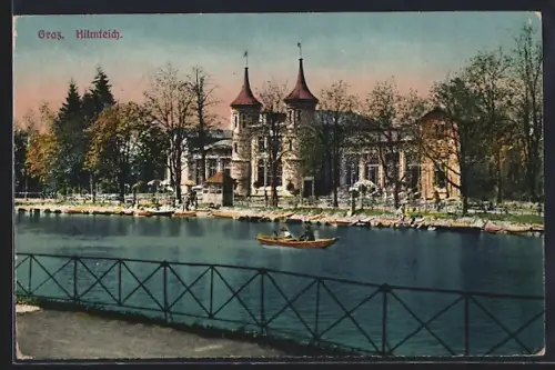 AK Graz, Hilmteich mit Gasthaus