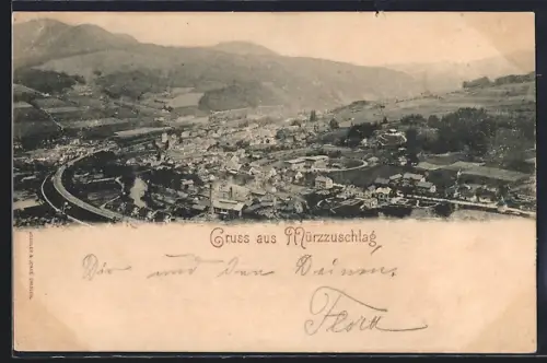 AK Mürzzuschlag, Gesamtansicht von oben