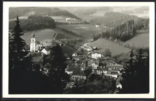 AK Stanz i. M., Totalansicht mit Umgebung aus der Vogelschau