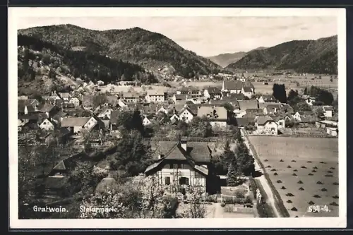 AK Gratwein /Steiermark, Ortsansicht aus der Vogelschau